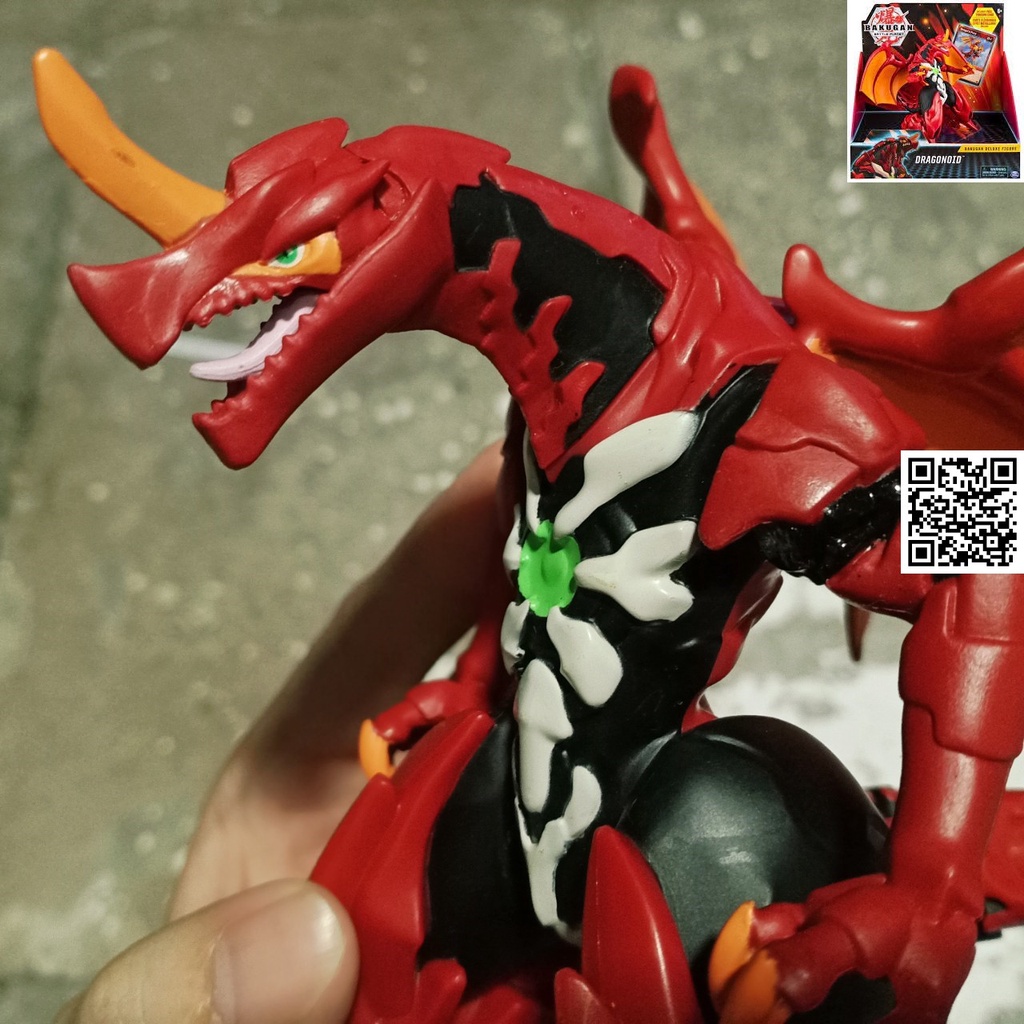 1813 Mô hình khớp lớn Chiến Binh Rồng lửa đỏ Anime BAKUGAN BATTLE PLANET DRAGONOID chính hãng có code