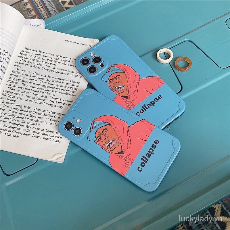 【High Quality】【Crash emoji】Casing iPhone Case 12 Pro Max 11 Pro Max XR X XS Max 7/8 Plus SE2021 IMD Silicone ins Cartoons Straight Edge Polka Dot Photo Frame Full Lens Protection Cover