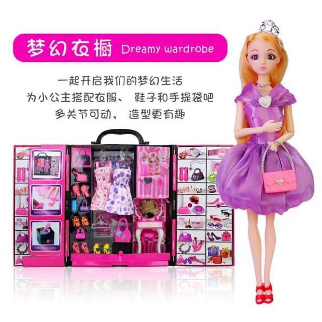Siêu phẩm búp bê kèm tủ quần áo