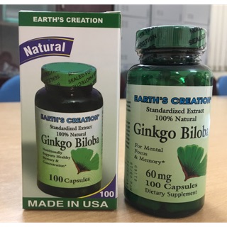 Viên Uống Bổ Não Viên Nang Ginkgo Biloba 60mg