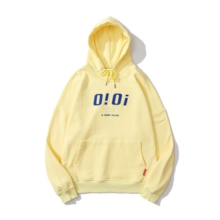 Áo hoodie vàng in chữ OIOI