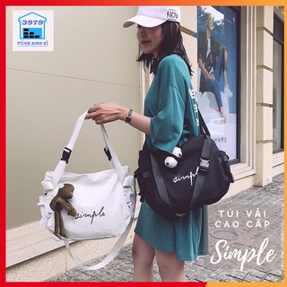 ❤️FREE SHIP❤️Túi Đeo Chéo Nữ Simple Mini Cute Đi Học Và Đi Chơi Cho Học Sinh, Sinh Viên Chất Liệu Vải Canvas Trắng Đen