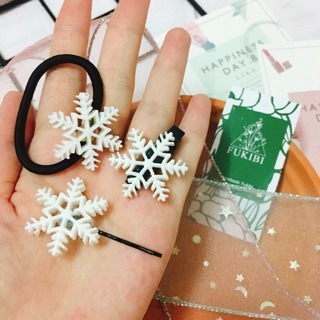 CỘT TÓC, KẸP TÓC BÔNG TUYẾT ẢNH THẬT