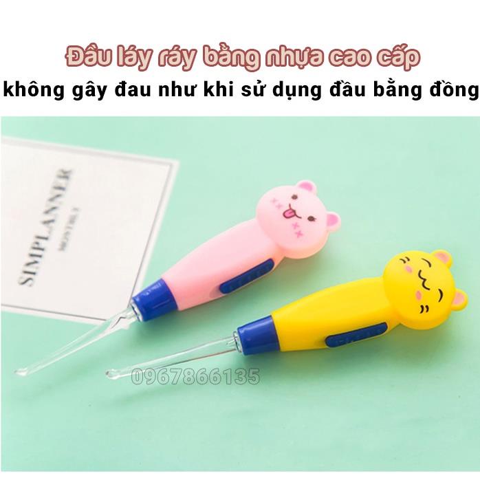Que Lấy Ráy Tai Hình Thú Có Đèn Led Làm Sạch Tai Tiện Lợi