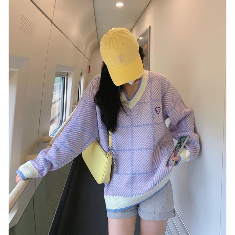 Áo khoác len cổ chữ V mềm mại cho nữ