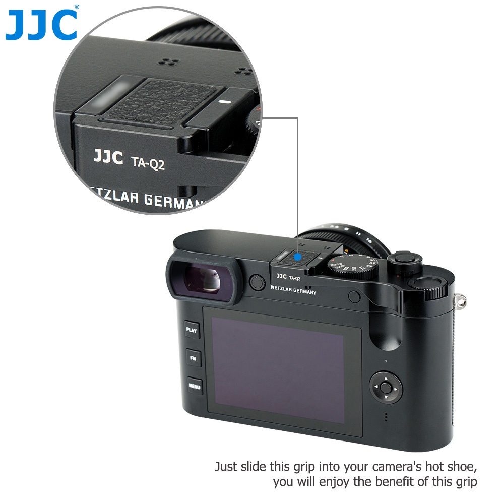 Tay cầm JJC TA-Q2 bằng kim loại và da sợi nhỏ cảm giác thoải mái thích hợp cho máy ảnh Leica Q2