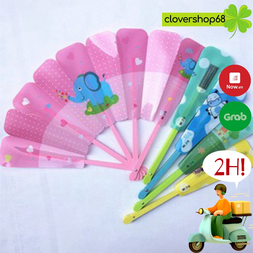 Quạt nhựa xếp size lớn (Giao ngẫu nhiên)  🍀 Clovershop68 🍀