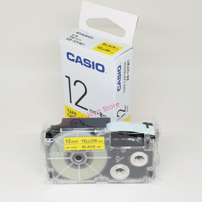 Nhãn Dán Trang Trí Máy In Màu Vàng / Đen Cho Casio Ez-label Xr-12yw1 / Casio 12mm