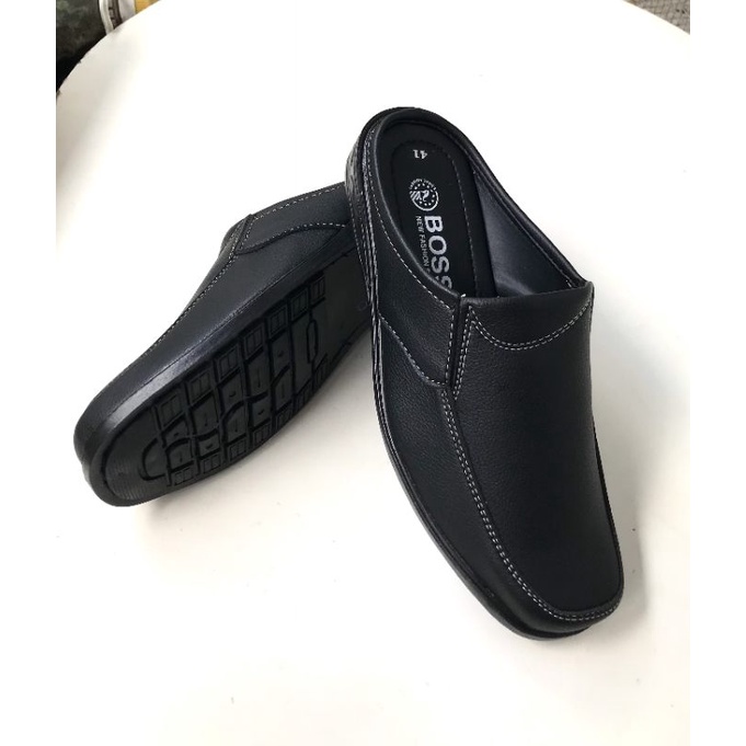 Giày không gót nam phom đẹp, da mềm, mã SP13, size từ 38-43, màu đen, mẫu mới nhất hiện nay