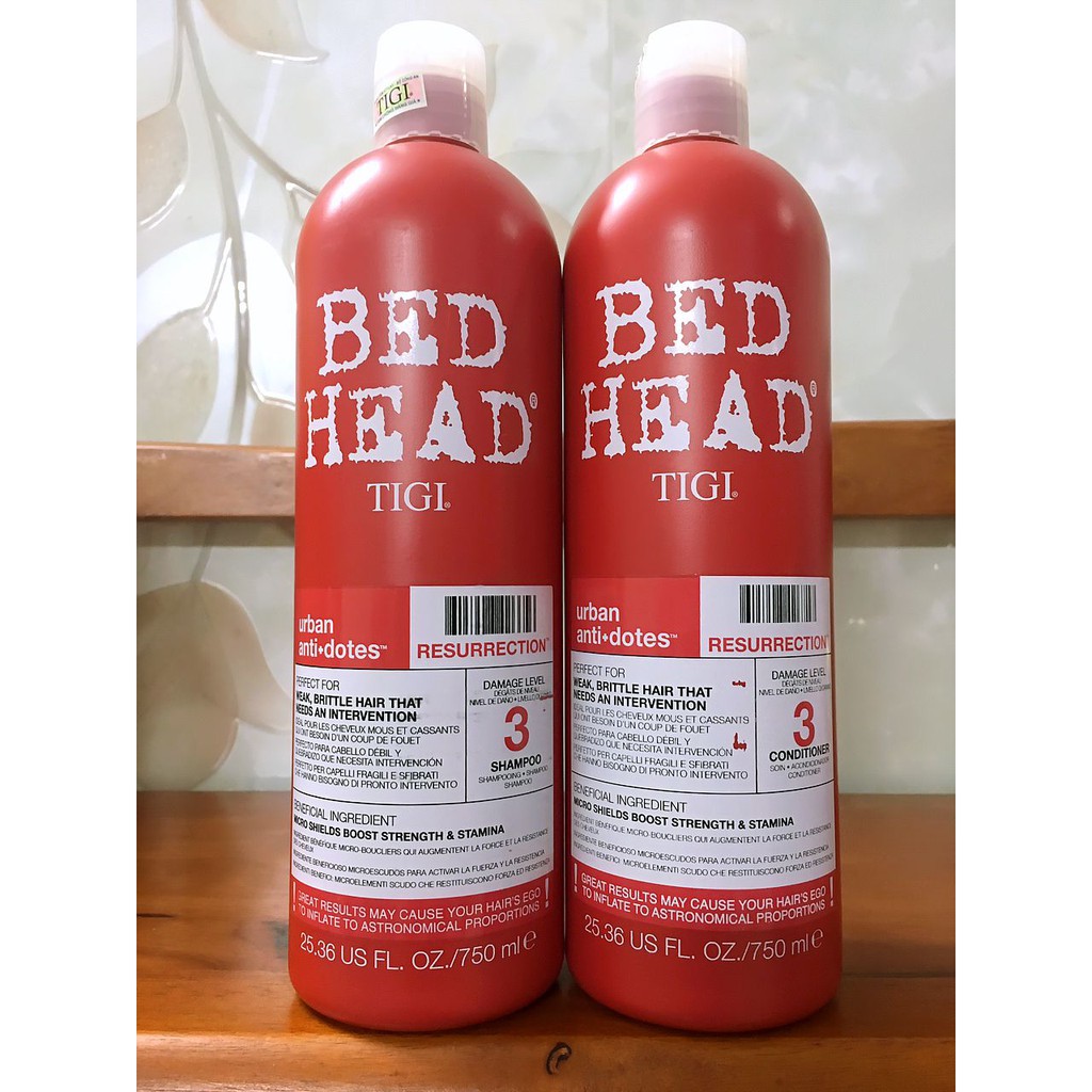 Dầu gội xả Tigi Bed Head Urban Antidotes Resurrection 750mlx2