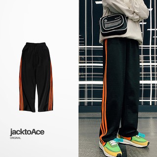 Quần Ba sọc Streetwear thể thao Nam Nữ Trip Stripes Pants dáng xuông
