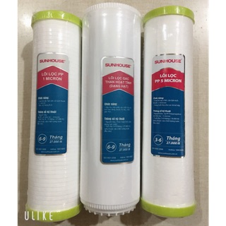 Bộ lõi lọc nước 123 sunhouse chính hãng