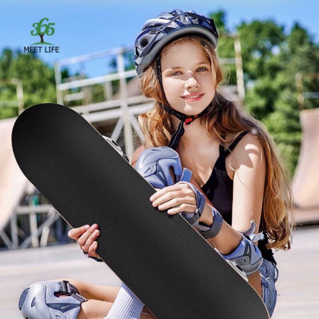 Ván trượt thể thao skateboard mặt nhám phong cách bánh xe cao su đèn Led dành cho giới trẻ - Ván trượt gỗ phong 8 lớp