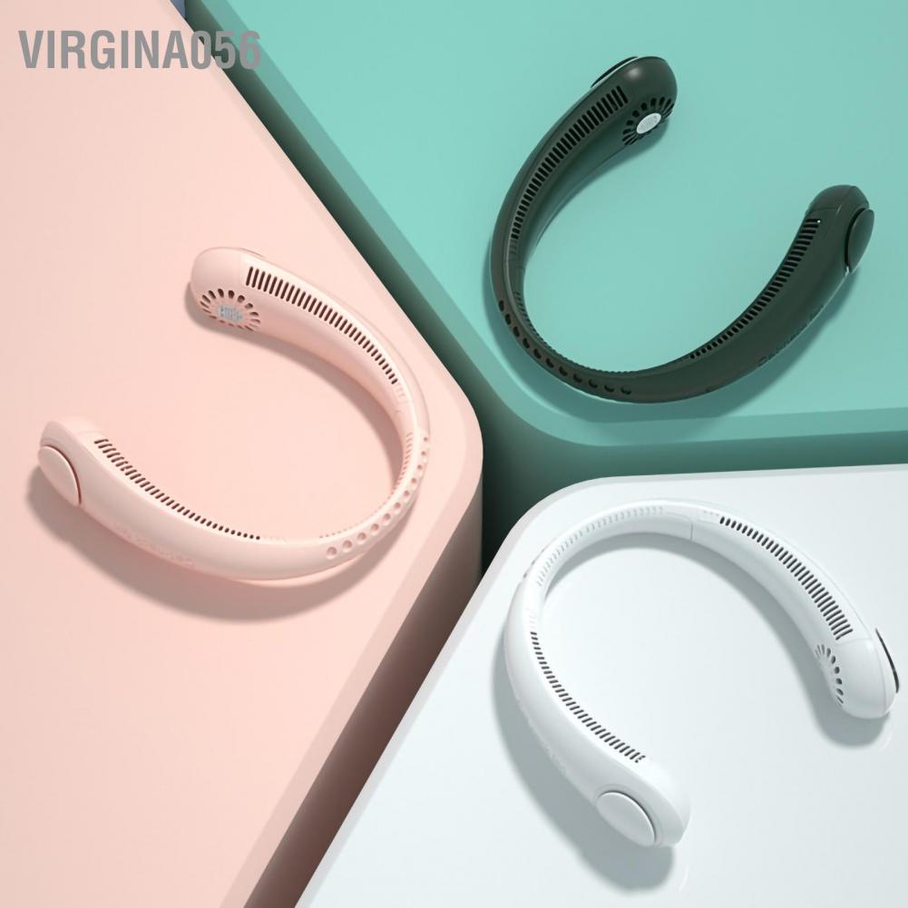 Virgina056 Quạt cổ USB di động Siêu êm Thiết kế quạt không cánh có thể điều chỉnh với gió mạnh cho thời tiết nóng bức mùa hè