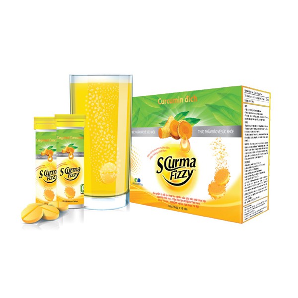 Viên sủi Scurma Fizzy từ Nano Curcumin - Giảm viêm loét dạ dày