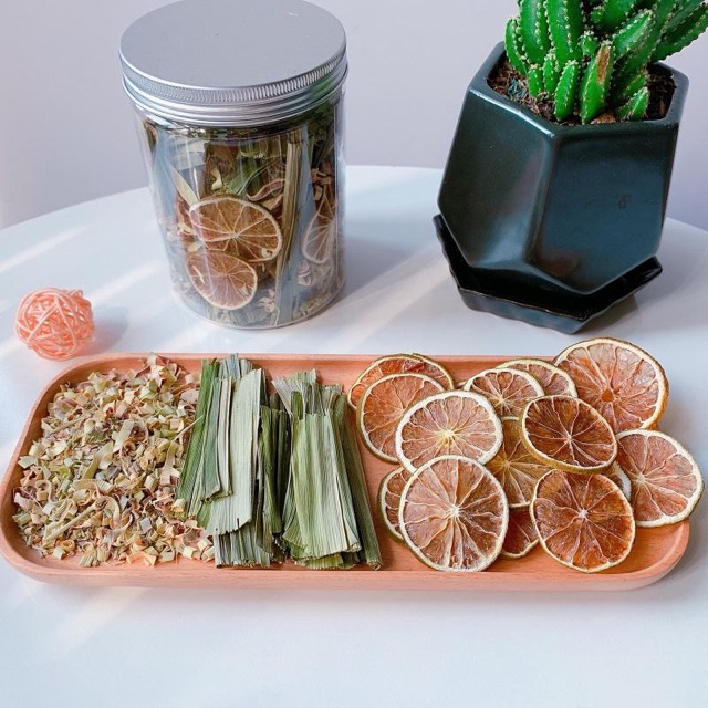 Set 8 gói trà chanh sả detox- giảm cân, giảm mụn, thanh lọc cơ thể