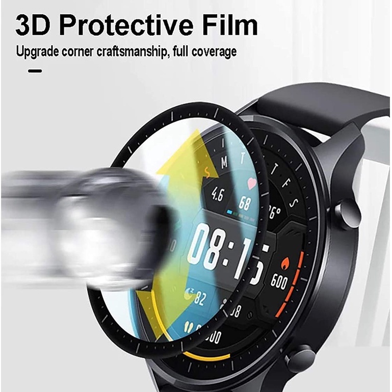 1 Miếng Dán Cường Lực Cong 3d Bảo Vệ Màn Hình Đồng Hồ Thông Minh Mi Watch