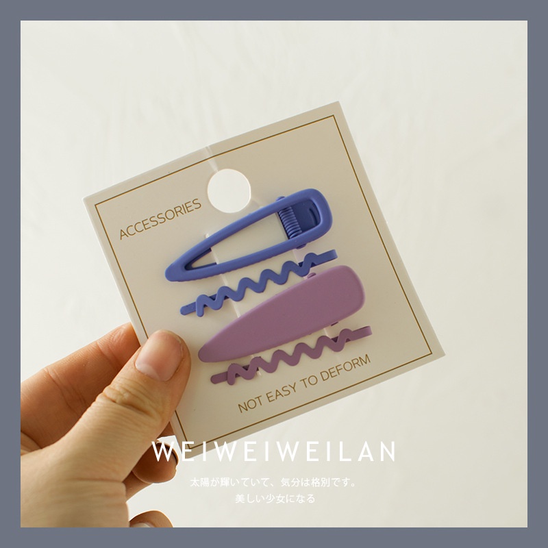 [Bộ 4] Kẹp Tóc Hàn Quốc Màu Kẹo Phụ Kiện Thời Trang Cho Nữ AB029