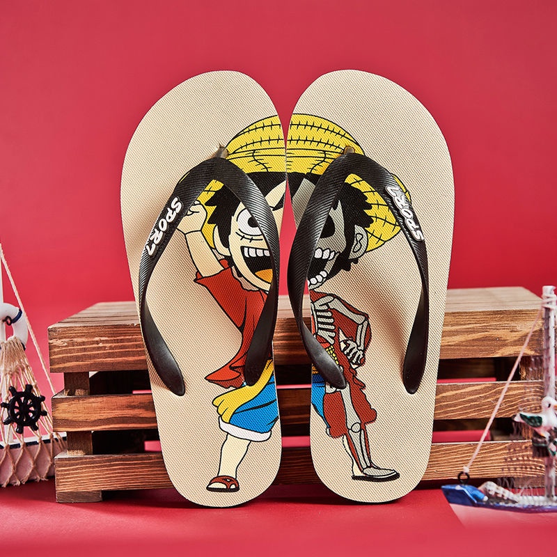 Dép Xỏ Ngón In Hình Luffy One Piece Chống Trượt Thời Trang Mùa Hè Cho Nam