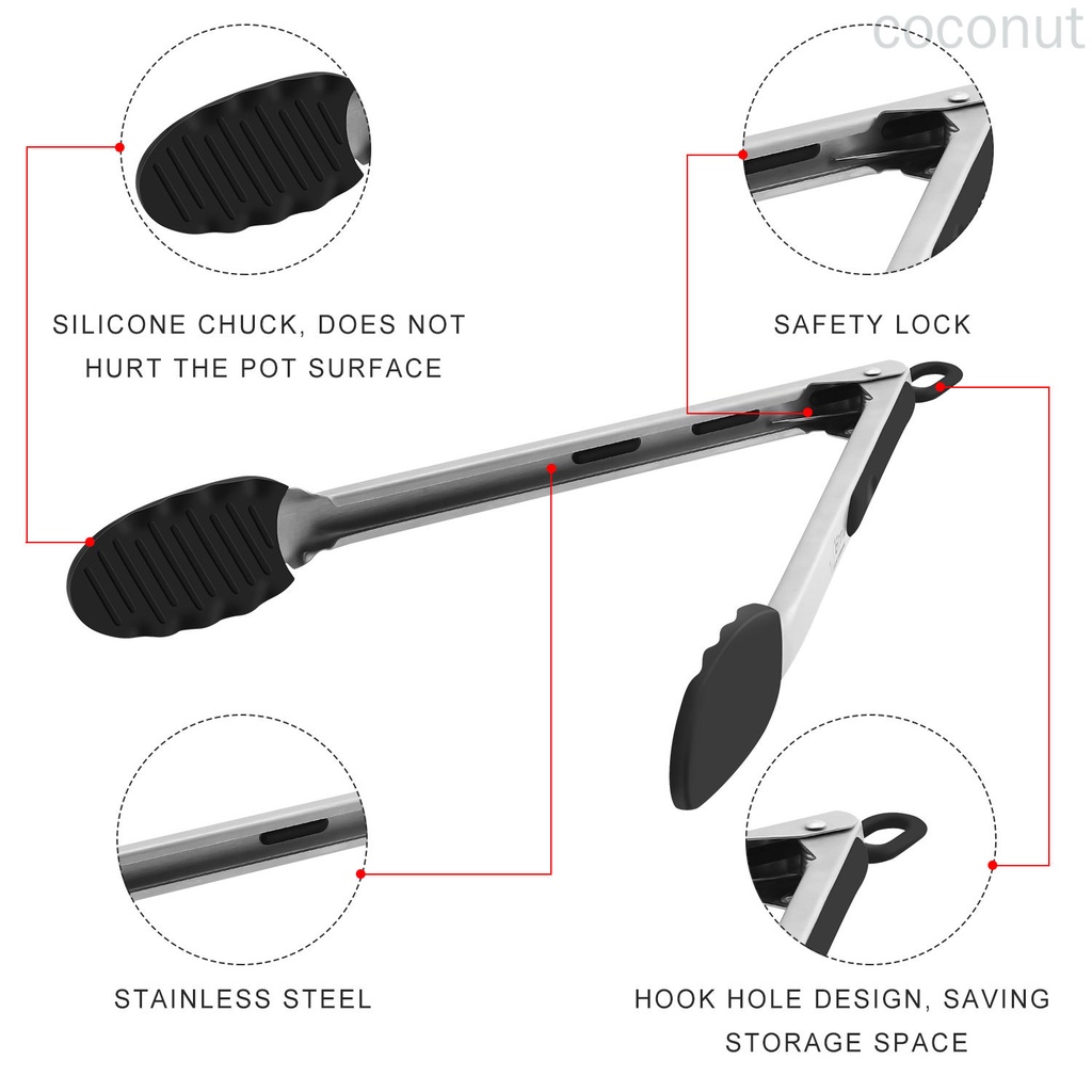 Kẹp Gắp Thức Ăn Bằng Silicon Chống Trượt Tiện Dụng Cho Nhà Bếp