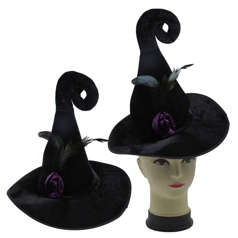 Mũ Phù Thủy Màu Đen Phong Cách Cổ Điển Cho Các Hoạt Động Ngoài Trời