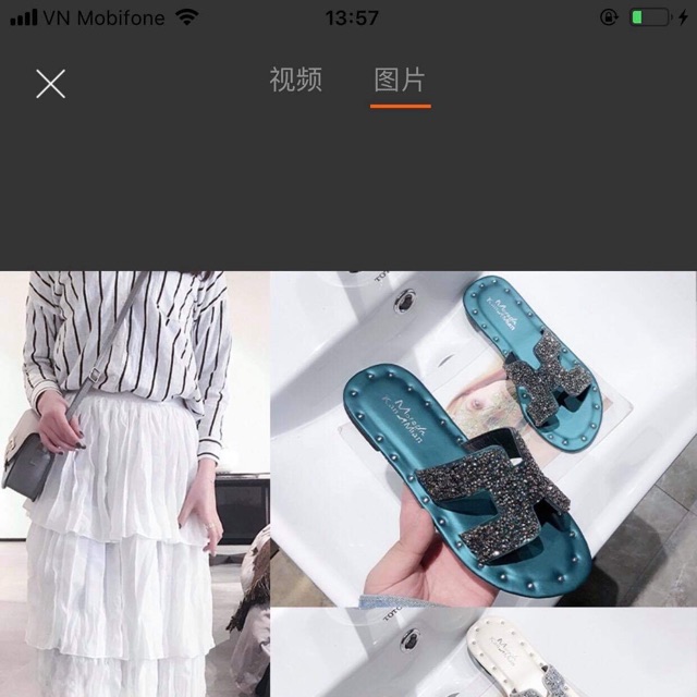 dép đá chữ h