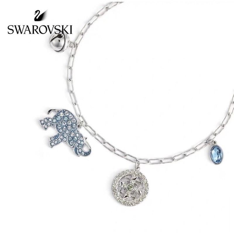 [Tuồn kho] LẮC TAY SWAROVSKI - SWAROVSKI SYMBOLIC ELEPHANT BRACELET, LIGHT MULTI-COLORED, RHODIUM PLATED