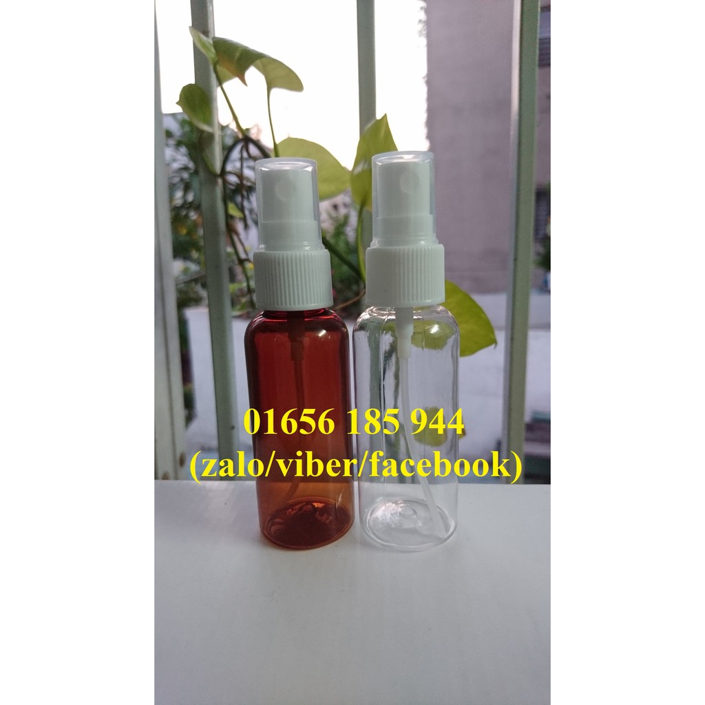 Combo 50 chai nhựa xịt phun sương 50ml lọ chiết mỹ phẩm giá rẻ