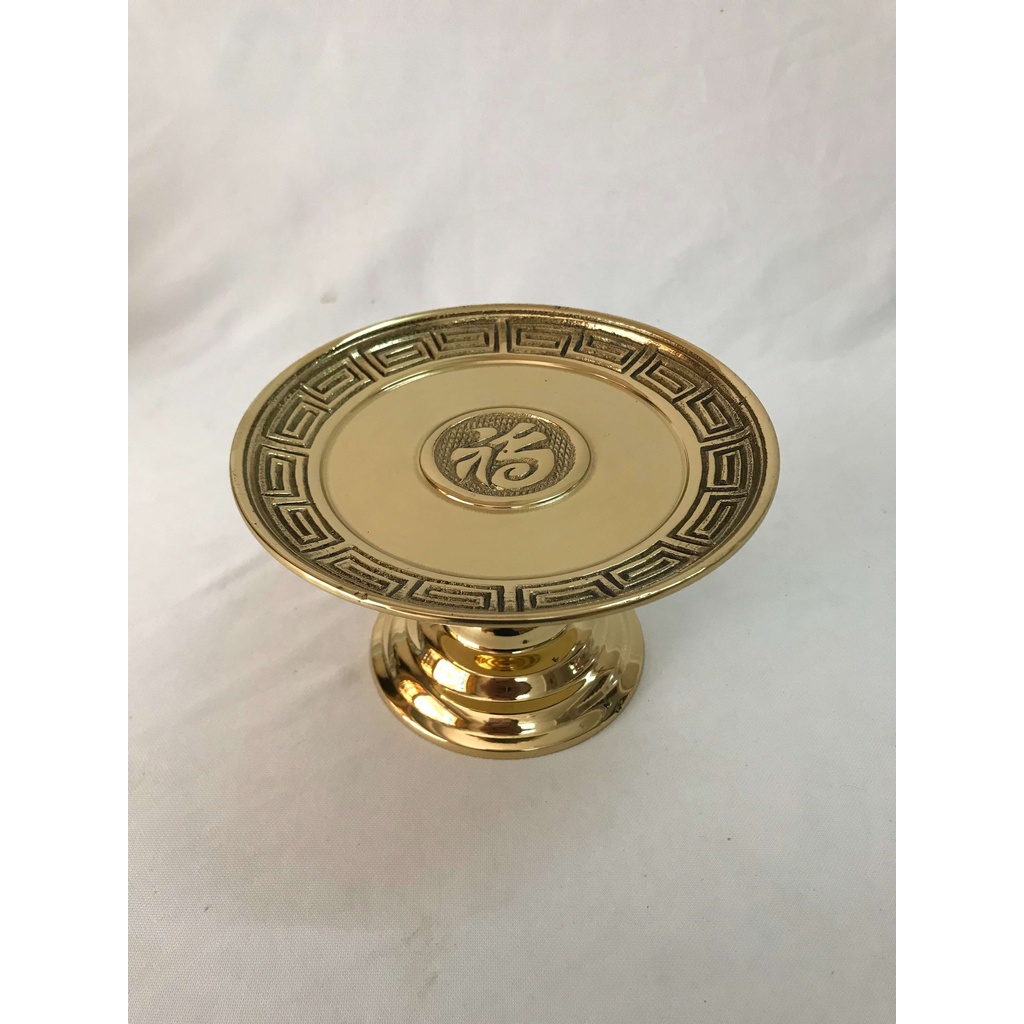 Đĩa Trái Cây Chữ Phúc Bằng Đồng Cao Cấp Lộc Thành