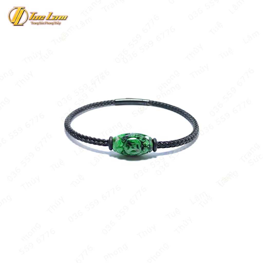 Vòng tay lu thống sơn thủy dáng bầu tài lộc hanh thông chạm khắc họa tiết bình an may mắn - Tuệ Lâm