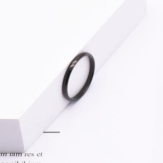 Nhẫn Titan Trơn Bản 2mm Titan Ko Đen TT 2961