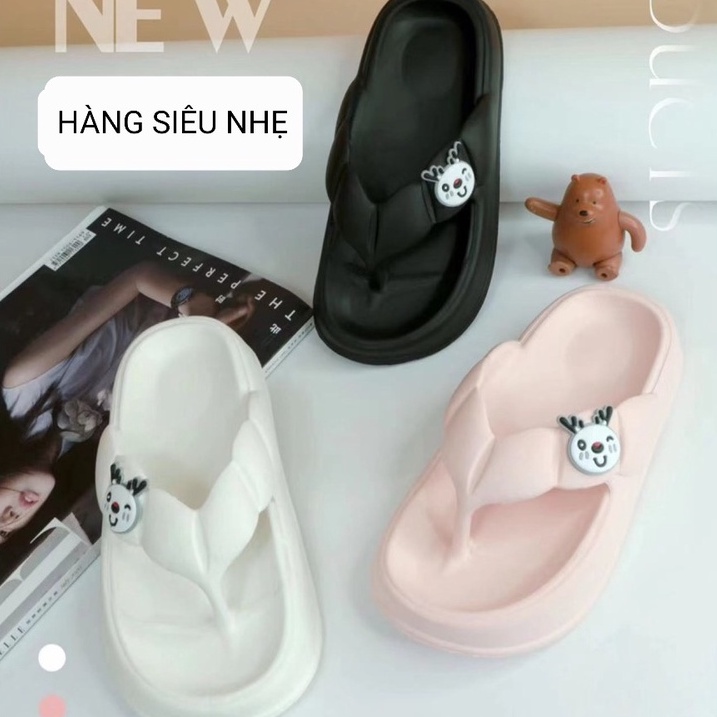 Tăng 1 size khách nhé Dép bánh mì cho nữ phong cách, DÉP KẸP cao su siêu nhẹ mèm êm chân hottrend