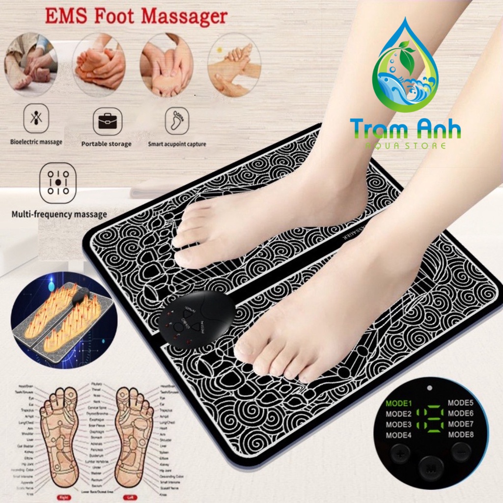 Đệm massage chân - máy mát xa bàn chân - kích thích huyệt đạo bằng xung điện