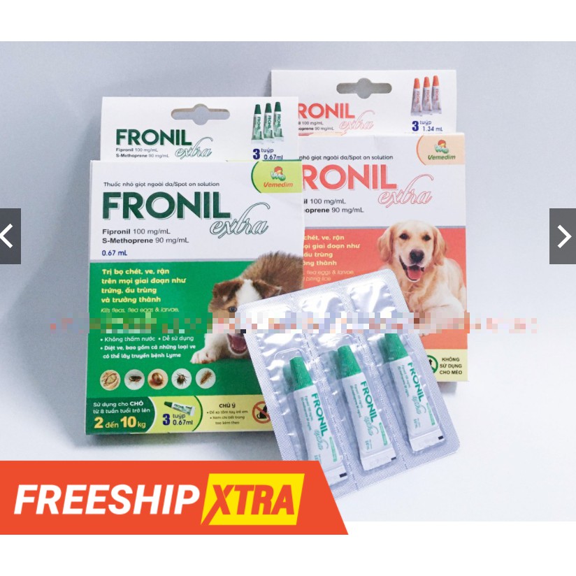 Nhỏ Gáy Ve Bọ Chét Cho Chó Fronil Extra ĐỦ CÁC LOẠI KÍ