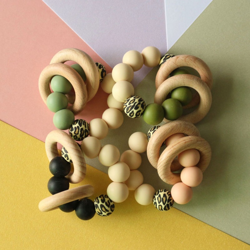 Set 3 Vòng Tay Kẹp Núm Vú Giả Ngậm Mọc Răng Cho Bé Sơ Sinh