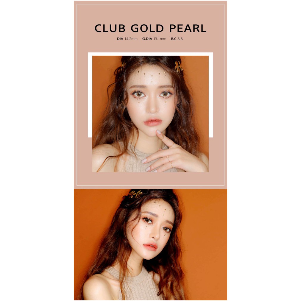 [𝗩𝗮̀𝗻𝗴 𝗔́𝗻𝗵 𝗞𝗶𝗺] Lens ANN365 Dùng 30 Ngày Màu Vàng Ánh Kim Club Gold Pearl Chống Tia UV - Silicone Hydrogel