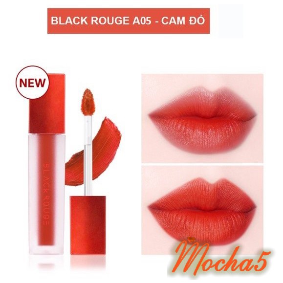 Son kem mịn lì nhẹ môi BLACK ROUGE A05 Cam Đỏ - A06 Đỏ Gạch - A12 Đỏ Nâu - A22 Đỏ Burgundy [Mã bán chạy]