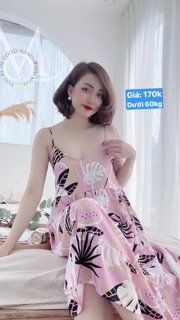 Đầm hai dây tole thái maingo