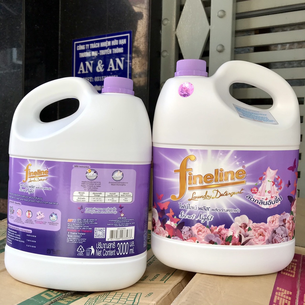 < Tem Âu Lạc> Nước giặt xả đậm đặc Fineline 3000ml Thái Lan