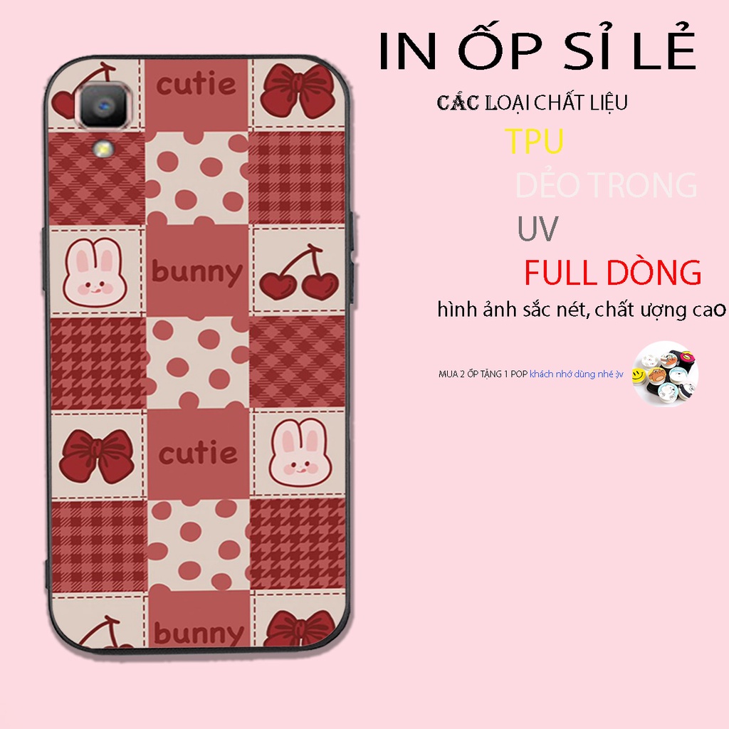Ốp lưng điện thoại oppo f1 ô vuông , đen ,trắng , đỏ , trerry