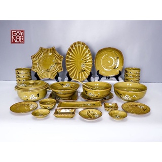 Bộ đồ ăn, bát đĩa gốm sứ cao cấp bát tràng