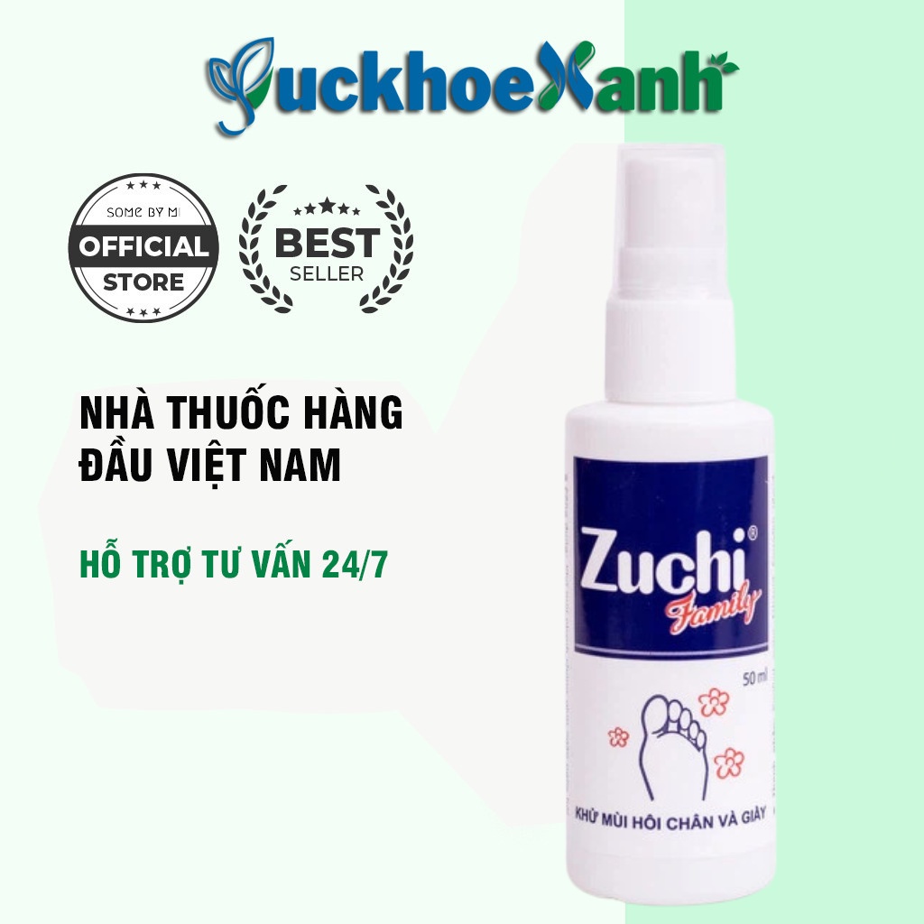 Xịt Khử Mùi Zuchi - Khử Mùi Hôi Chân Hôi Giày Hiệu Quả - Hàng Chính Hãng
