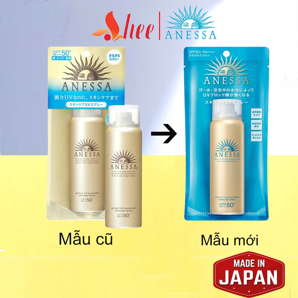 (New) Xịt chống nắng Anessa Anessa perfect UV Spray Sunscreen Aqua Boster Nhật Bản