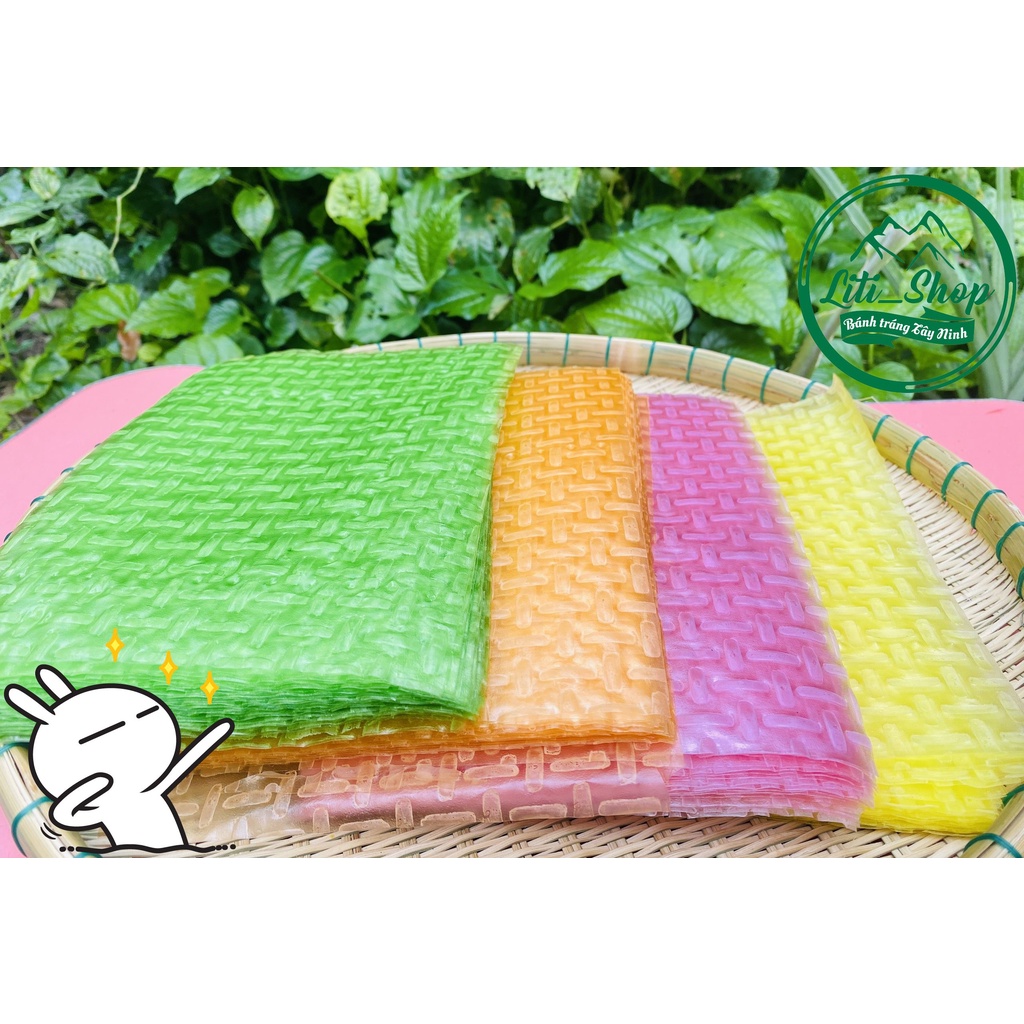 Bánh tráng Vuông 4 màu 500Gr