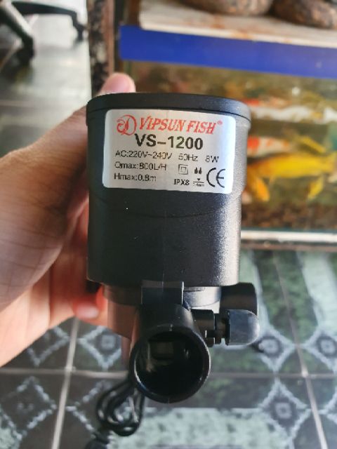 MÁY BƠM LỌC HỒ CÁ NON BỘ VIPSUN VS1200 8W 800L-H 0-8M