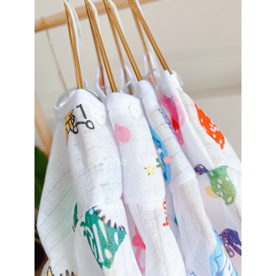 Bộ dài cotton giấy chui đầu mẫu mới 2022 size 3-14kg
