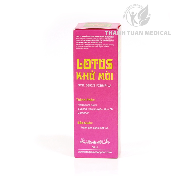 Xịt khử mùi LOTUS Công Đức – Giúp ngăn ngừa mùi hôi trên cơ thể: Hôi chân, hôi nách... thơm mát suốt 24h