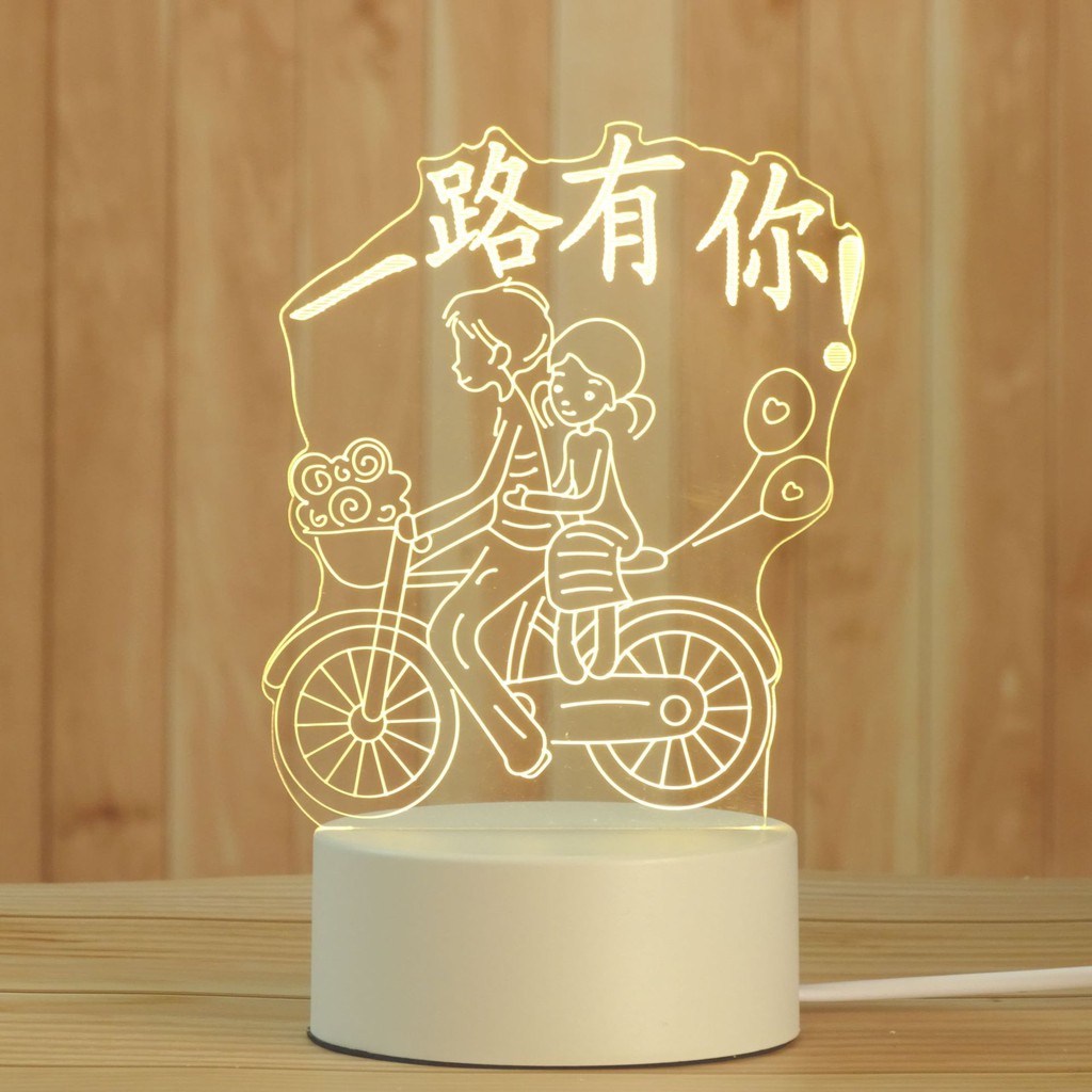 Đèn ngủ 3D trang trí decor phòng ngủ - Gấu Thỏ House