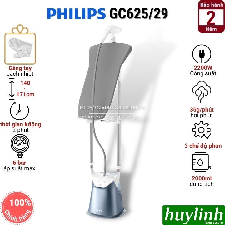 [Mã ELHAMS5 giảm 6% đơn 300K] Bàn ủi hơi nước dạng đứng Philips GC625/29 - Hàng chính hãng