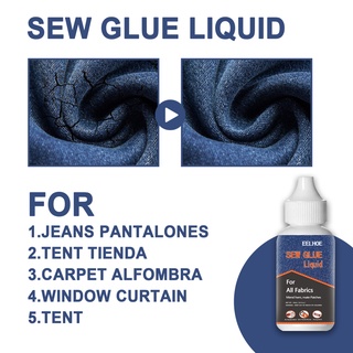  30ml Fabric Sew Glue Liquid Sewing Solution Kit Fast Tack Dry 【Bluey】